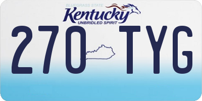 KY license plate 270TYG