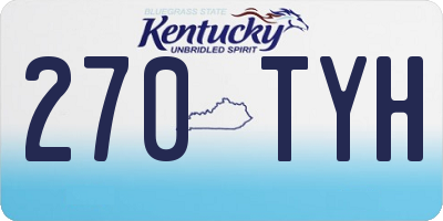 KY license plate 270TYH