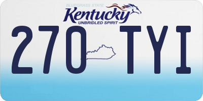 KY license plate 270TYI