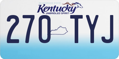KY license plate 270TYJ
