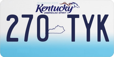 KY license plate 270TYK
