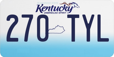 KY license plate 270TYL