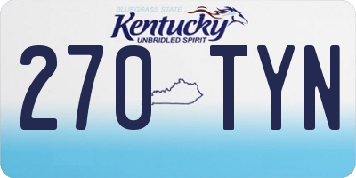 KY license plate 270TYN