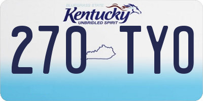 KY license plate 270TYO