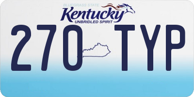 KY license plate 270TYP