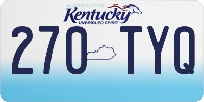 KY license plate 270TYQ