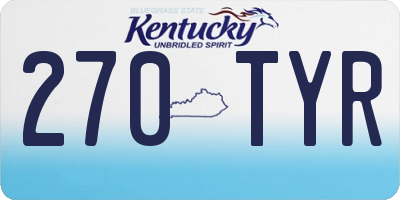 KY license plate 270TYR