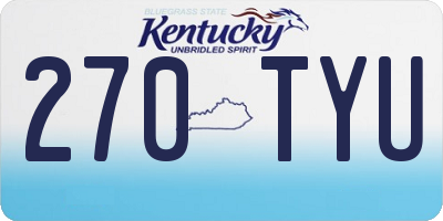 KY license plate 270TYU