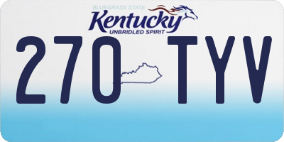 KY license plate 270TYV