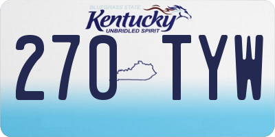 KY license plate 270TYW