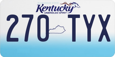 KY license plate 270TYX