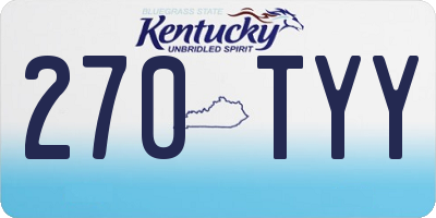 KY license plate 270TYY