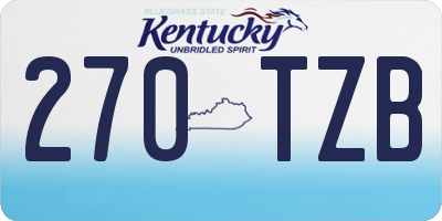 KY license plate 270TZB