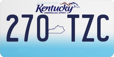 KY license plate 270TZC