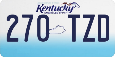 KY license plate 270TZD
