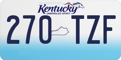 KY license plate 270TZF