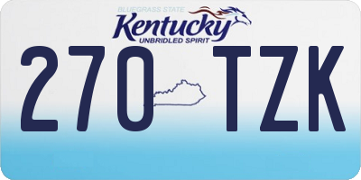 KY license plate 270TZK