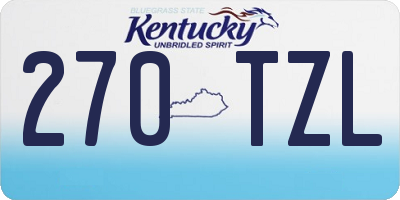 KY license plate 270TZL