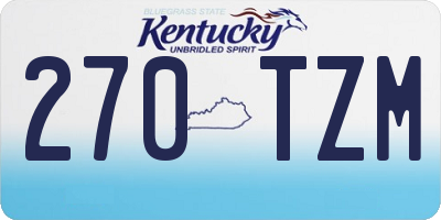 KY license plate 270TZM