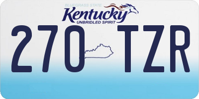 KY license plate 270TZR