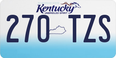 KY license plate 270TZS