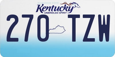 KY license plate 270TZW