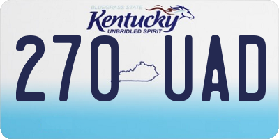 KY license plate 270UAD