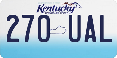 KY license plate 270UAL