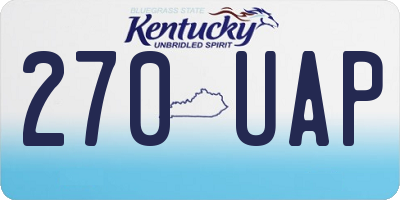 KY license plate 270UAP