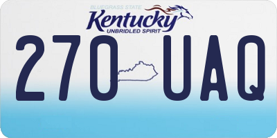 KY license plate 270UAQ