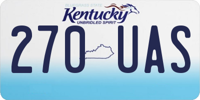 KY license plate 270UAS