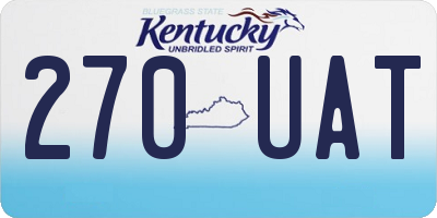 KY license plate 270UAT