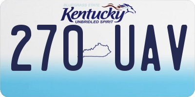 KY license plate 270UAV
