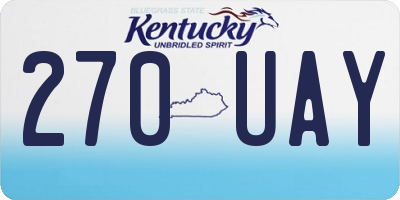 KY license plate 270UAY