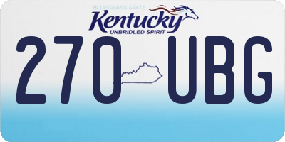 KY license plate 270UBG