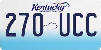 KY license plate 270UCC