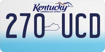 KY license plate 270UCD