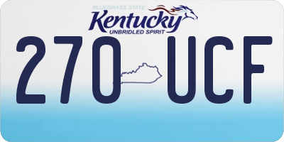 KY license plate 270UCF