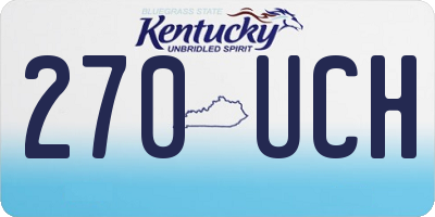 KY license plate 270UCH