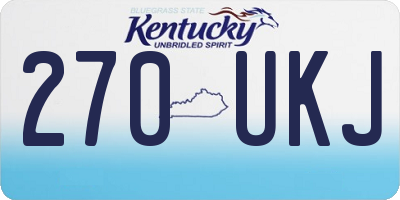 KY license plate 270UKJ