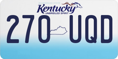 KY license plate 270UQD