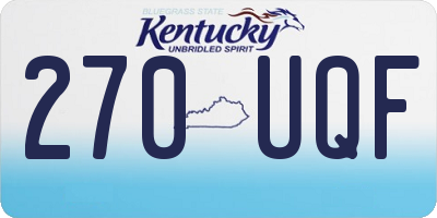 KY license plate 270UQF