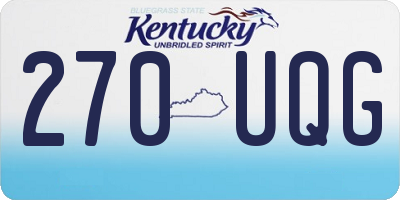 KY license plate 270UQG