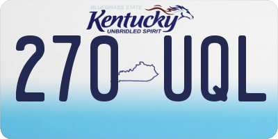 KY license plate 270UQL