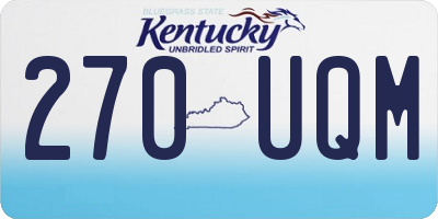 KY license plate 270UQM