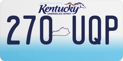 KY license plate 270UQP