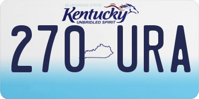 KY license plate 270URA