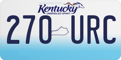 KY license plate 270URC