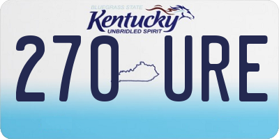 KY license plate 270URE