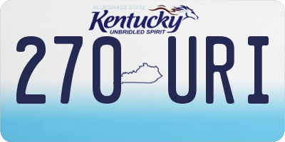 KY license plate 270URI